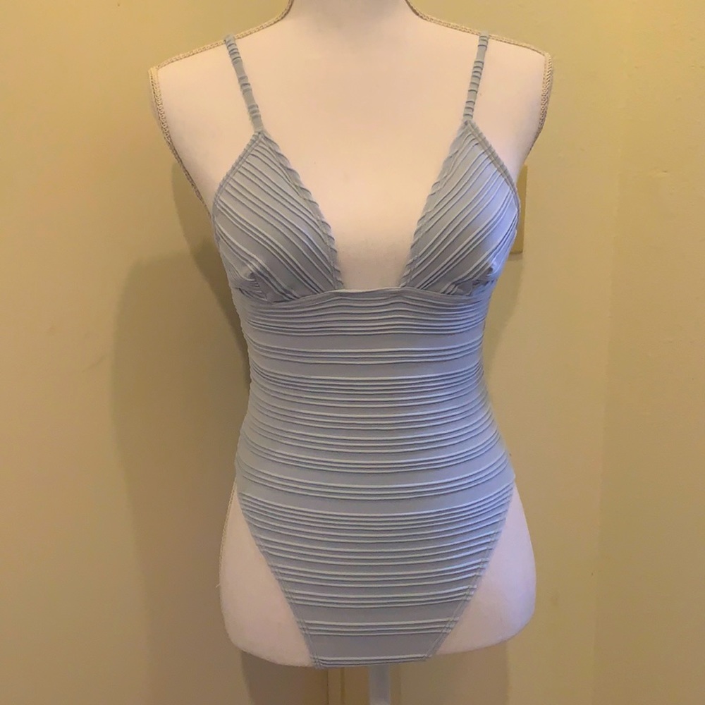 NWT Forever21 ribbed cloud blue one piece